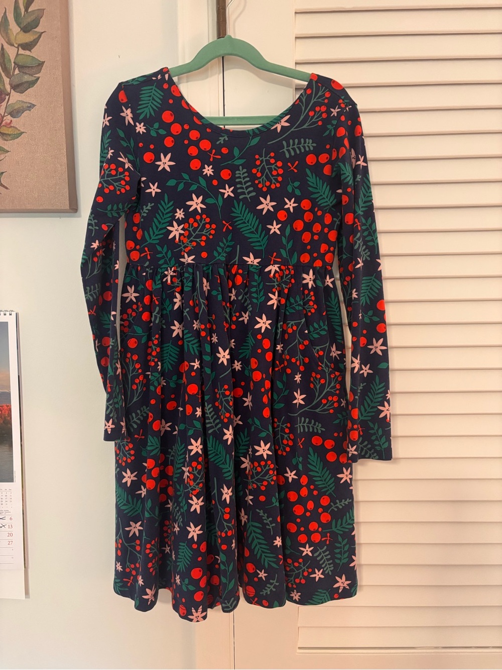 Hanna Andersson Navy Playground Dress with Pockets EUC